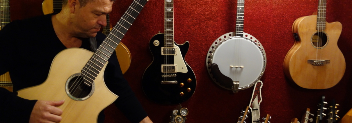 Richard Durrant with guitars