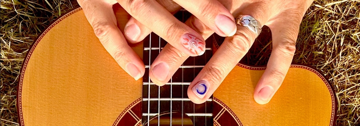 Hands on guitar